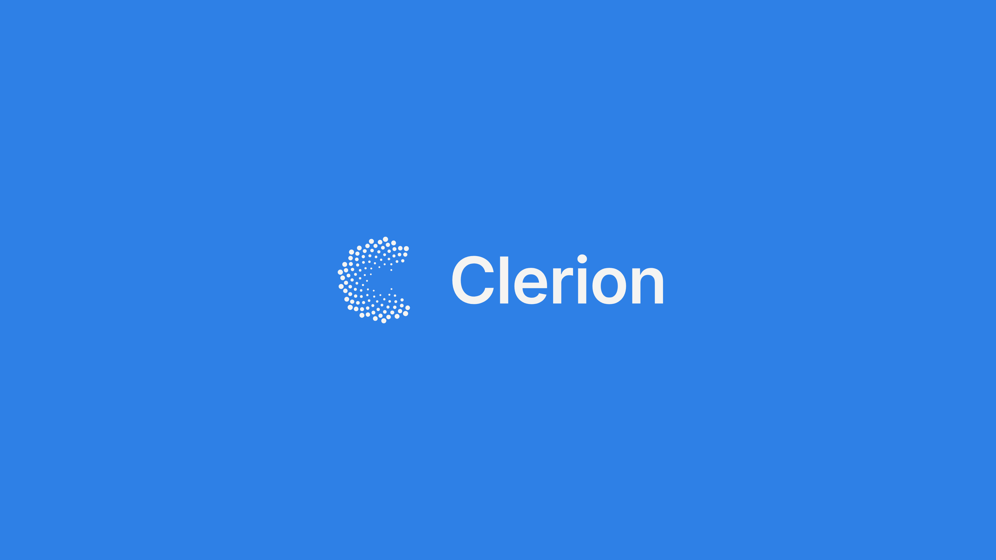 The Clerion banner on its blue