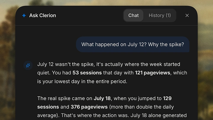 Ask Clerion answering: What happened on July 12? Why the spike?